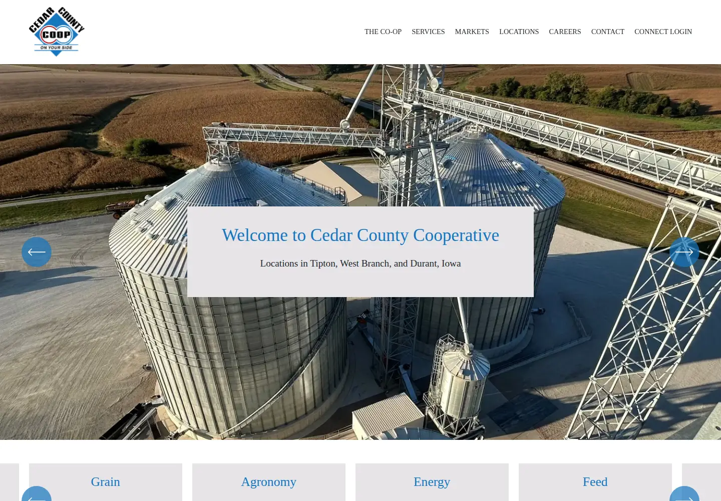 Screenshot of cedarcountycoop.com