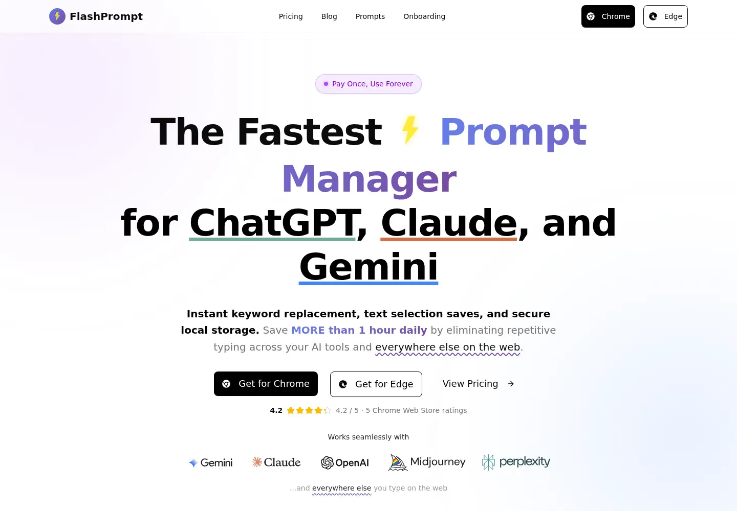 Screenshot of flashprompt.app