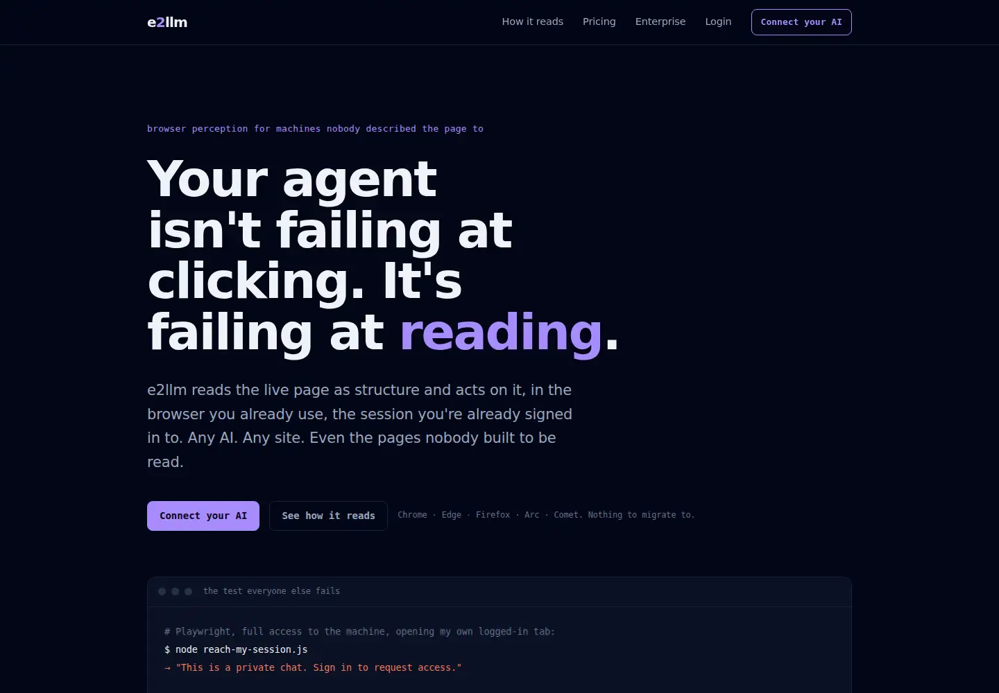 Screenshot of e2llm.com