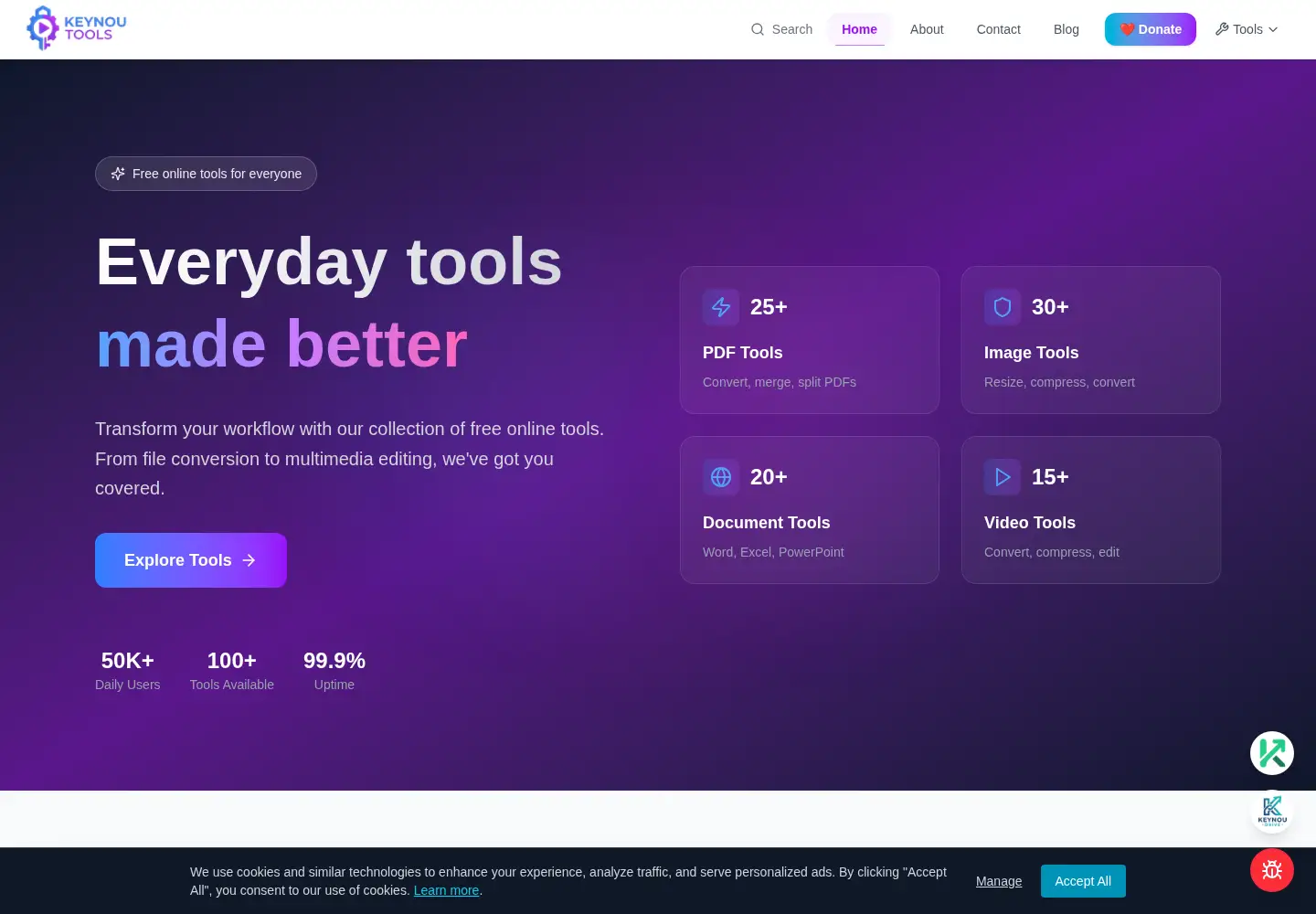 Screenshot of keynou.com
