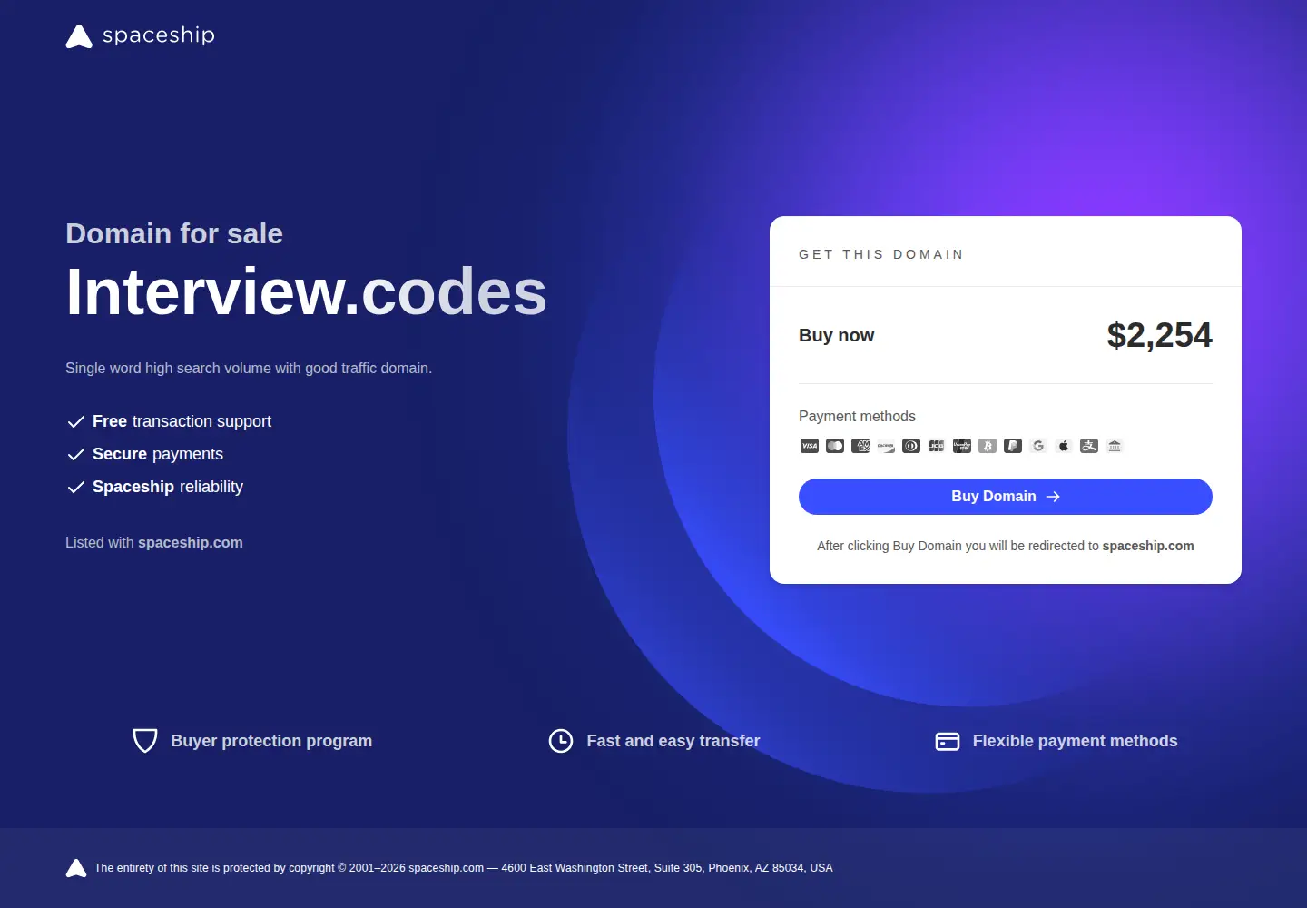 Screenshot of interview.codes