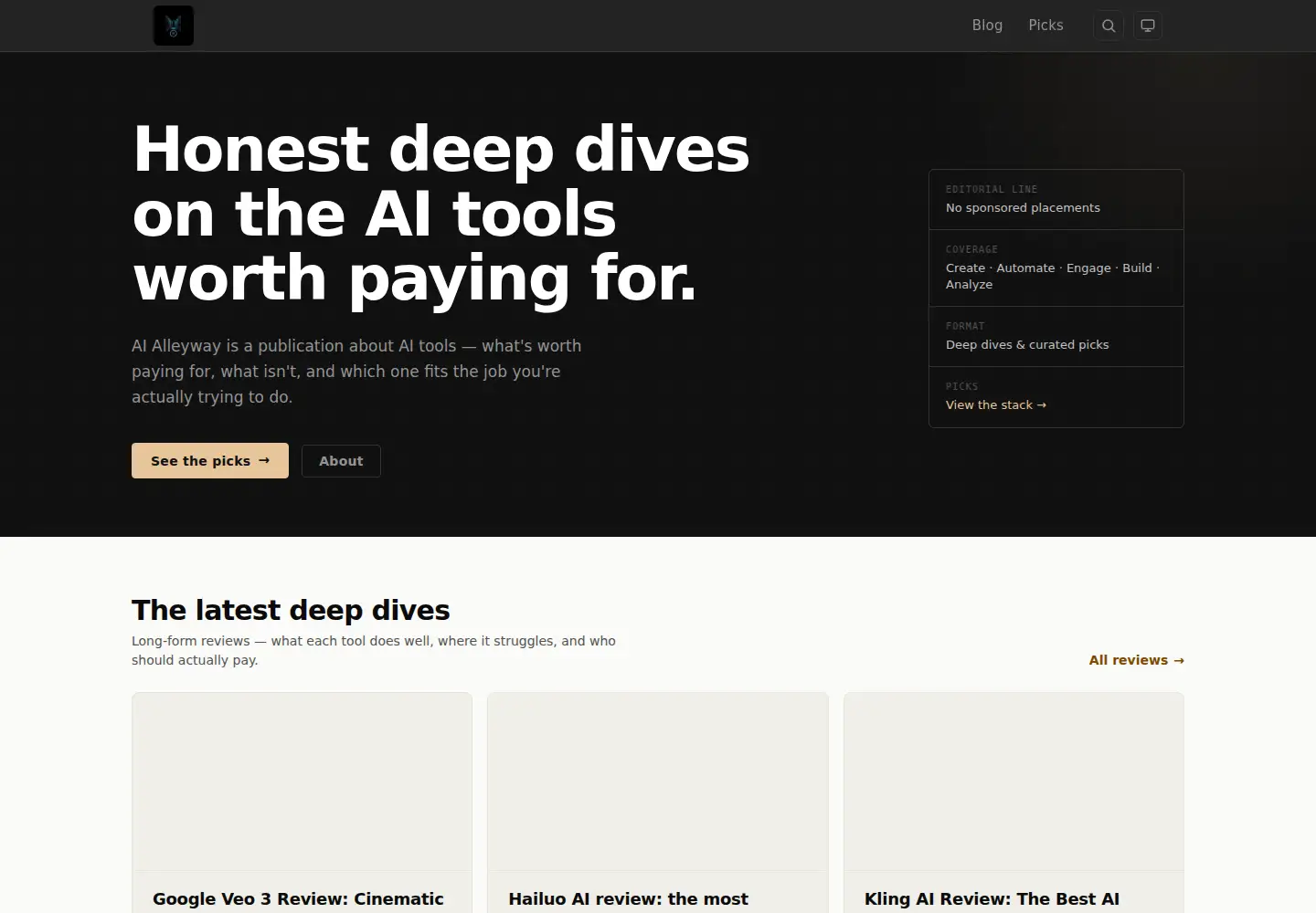 Screenshot of aialleyway.com