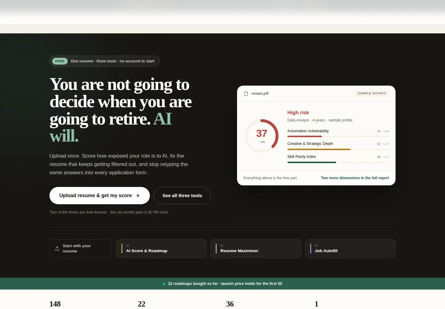 Screenshot of jobsecuritymeter.com