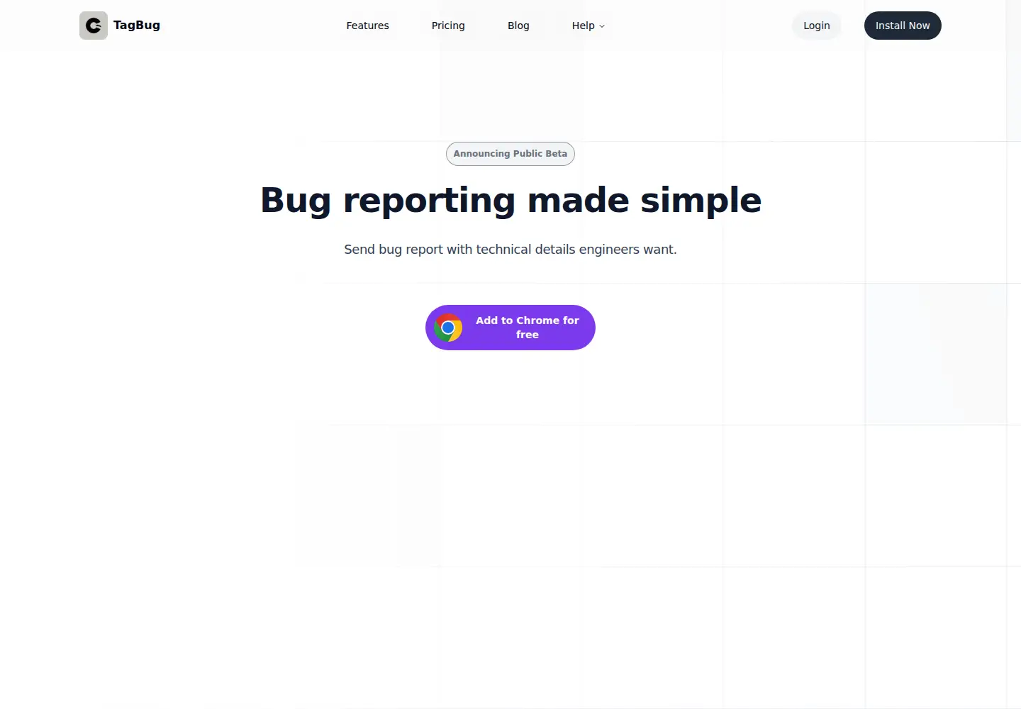 Screenshot of tagbug.dev