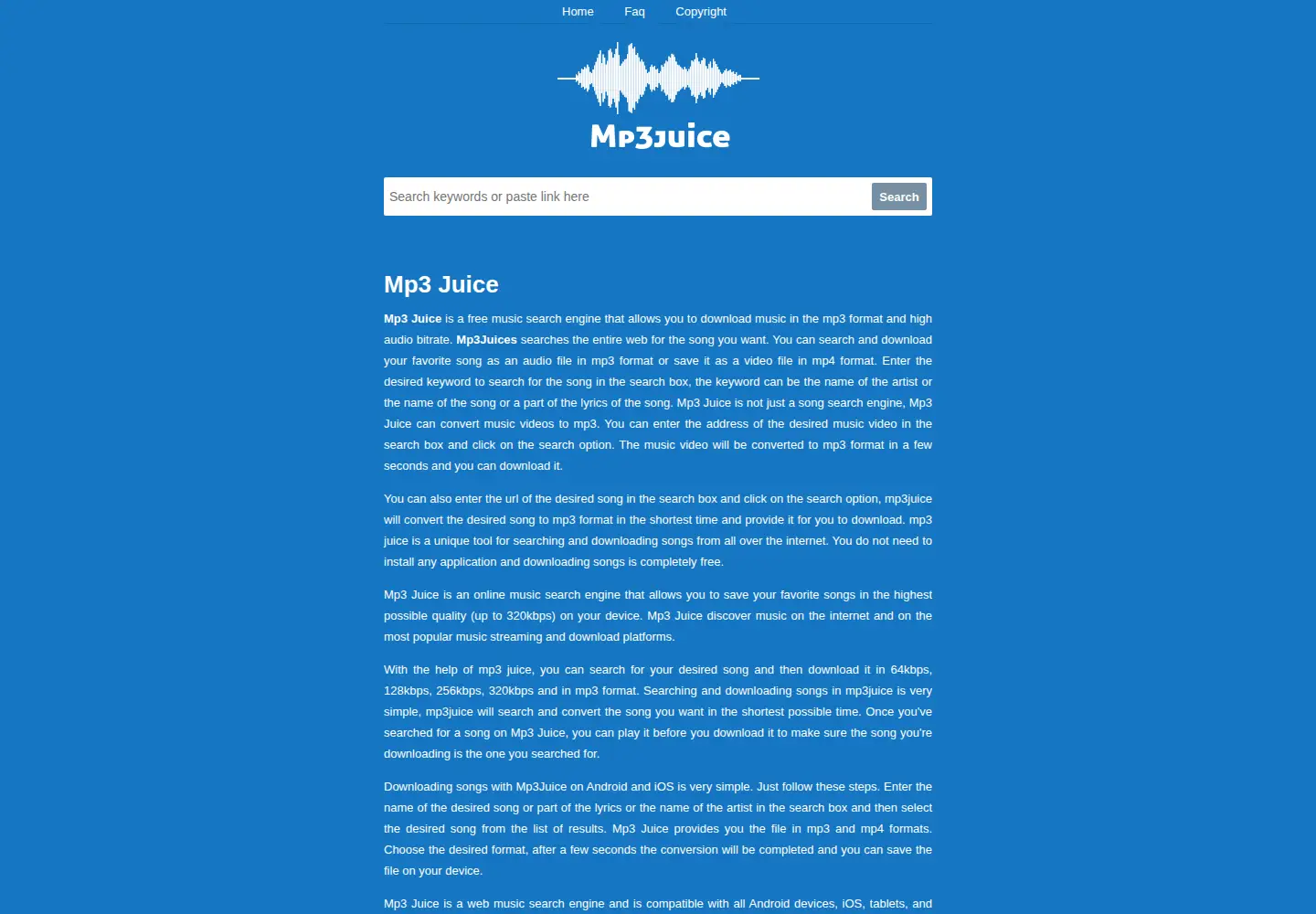 Screenshot of mp3juice.pet