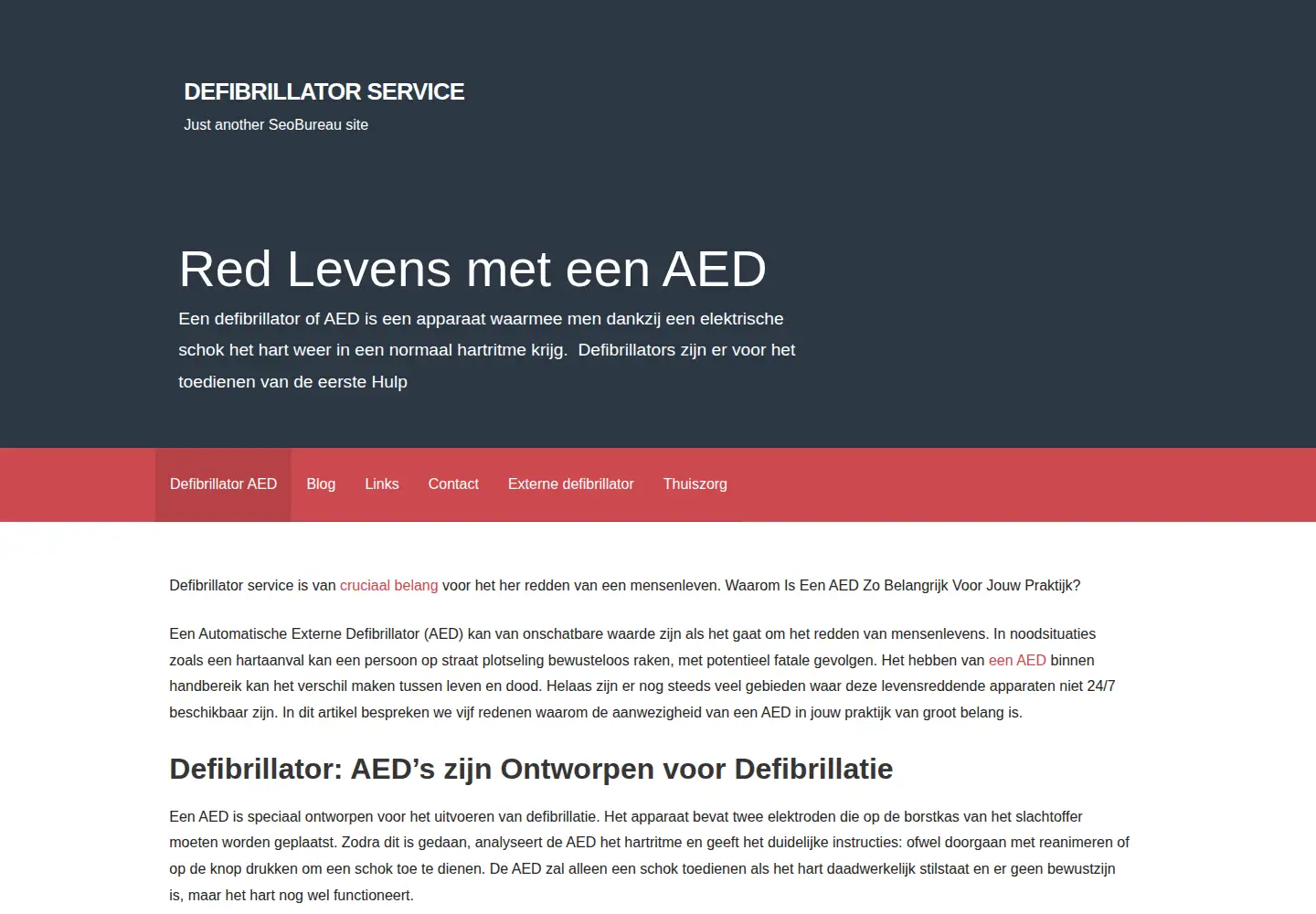 Screenshot of defibrillatorservice.nl