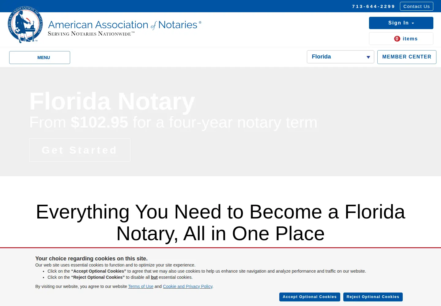Screenshot of floridanotaries.com