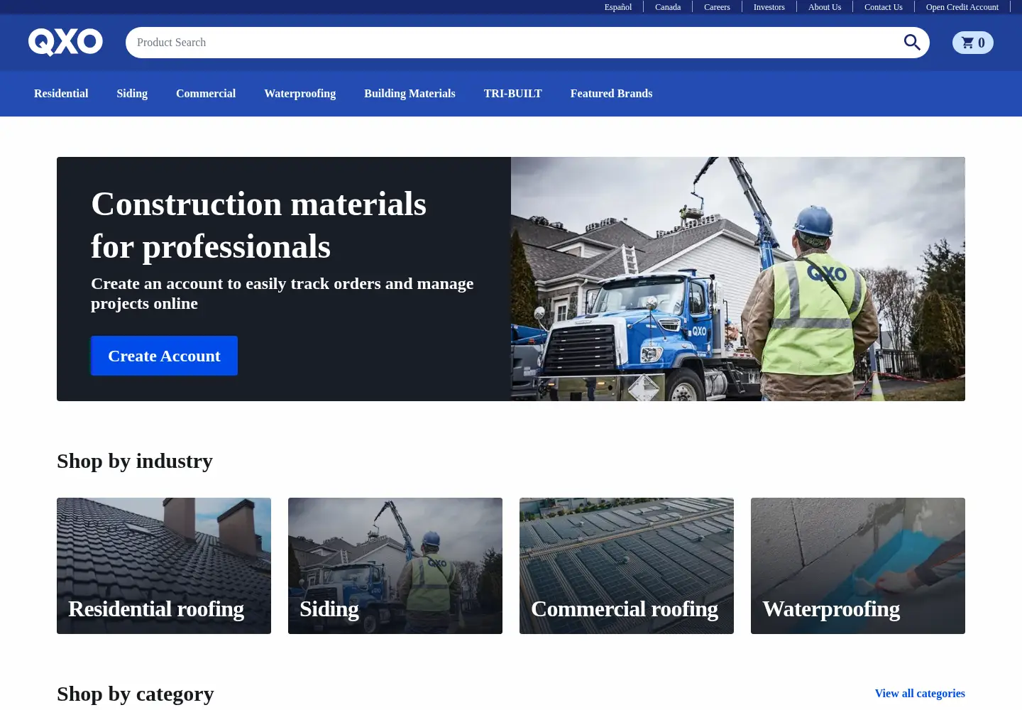 Captured homepage of becn.com in the current scan