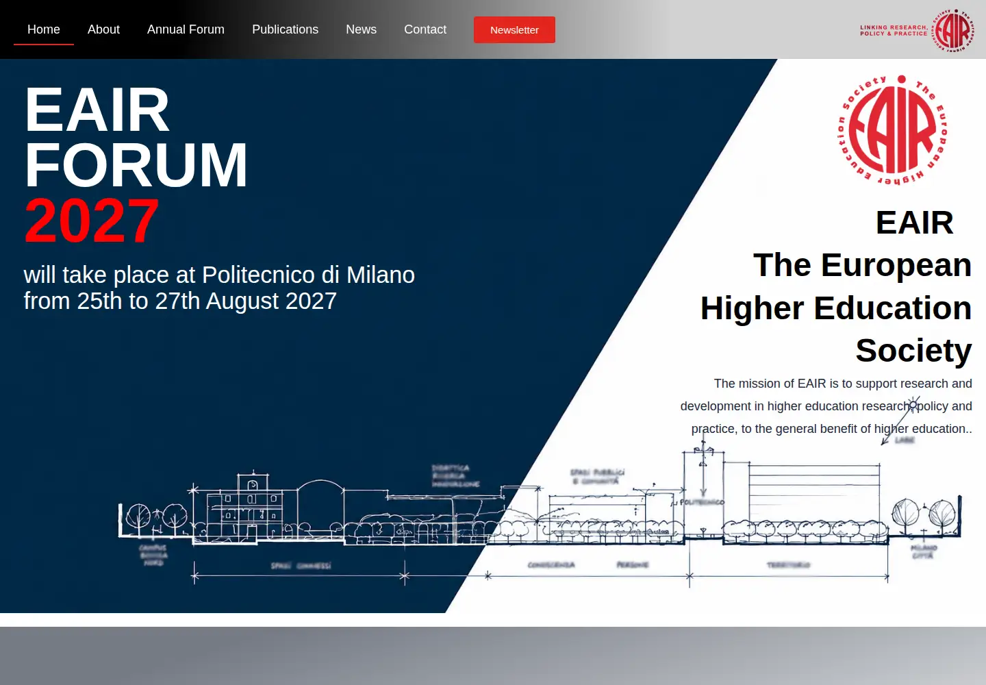 Captured homepage of eairweb.org in the current scan