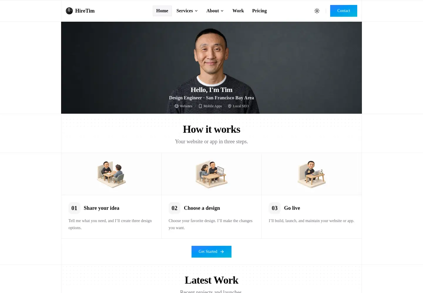 Screenshot of hiretimsf.com