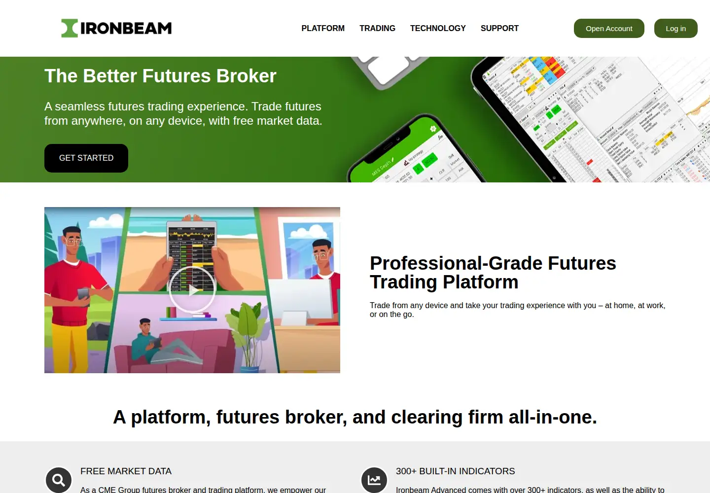 Screenshot of ironbeam.com