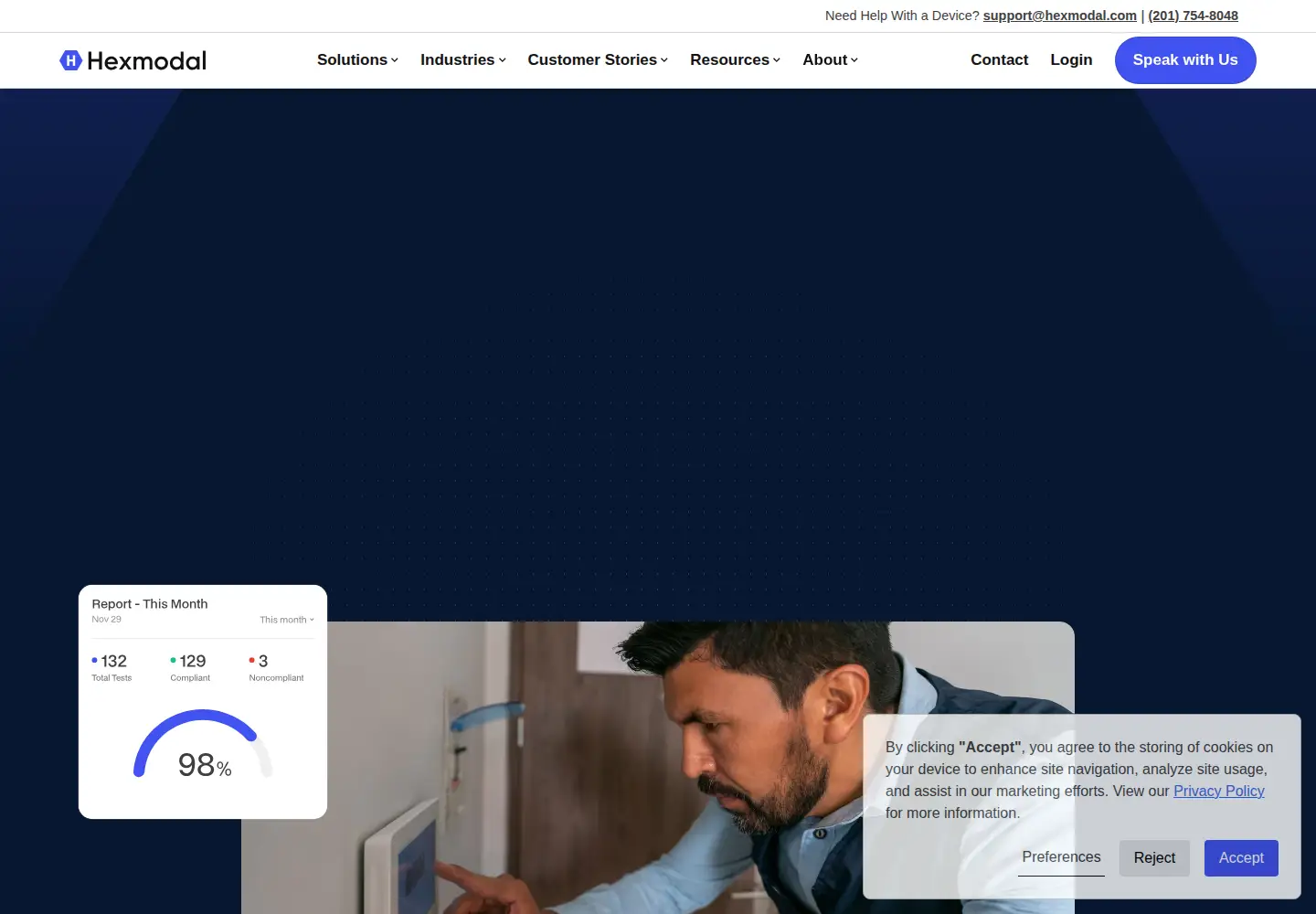 Screenshot of hexmodal.com