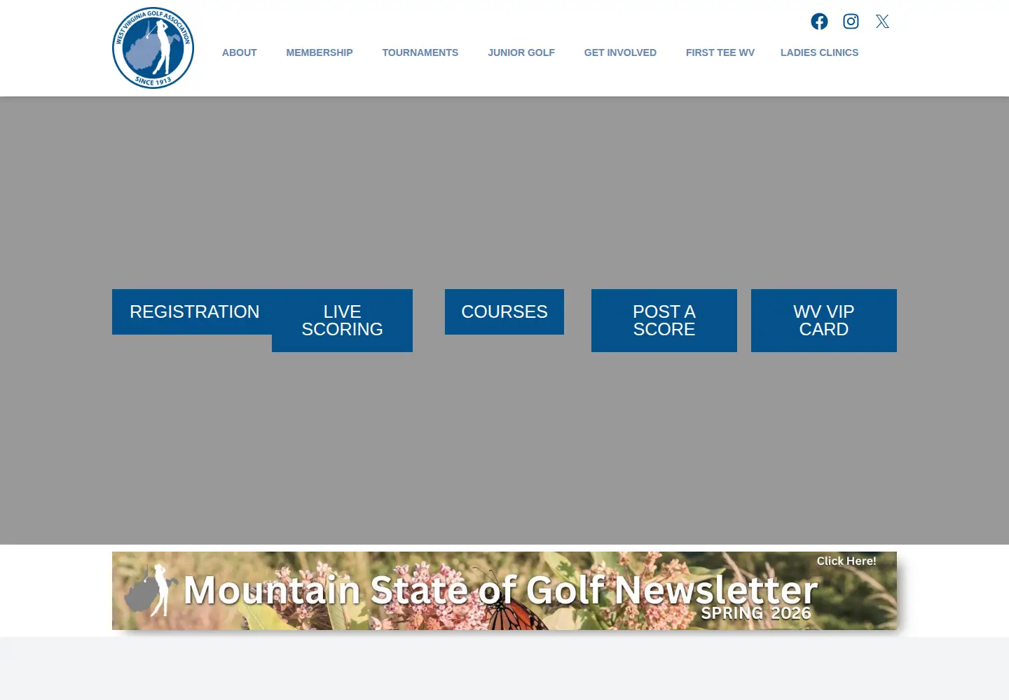 Captured homepage of wvga.org in the current scan