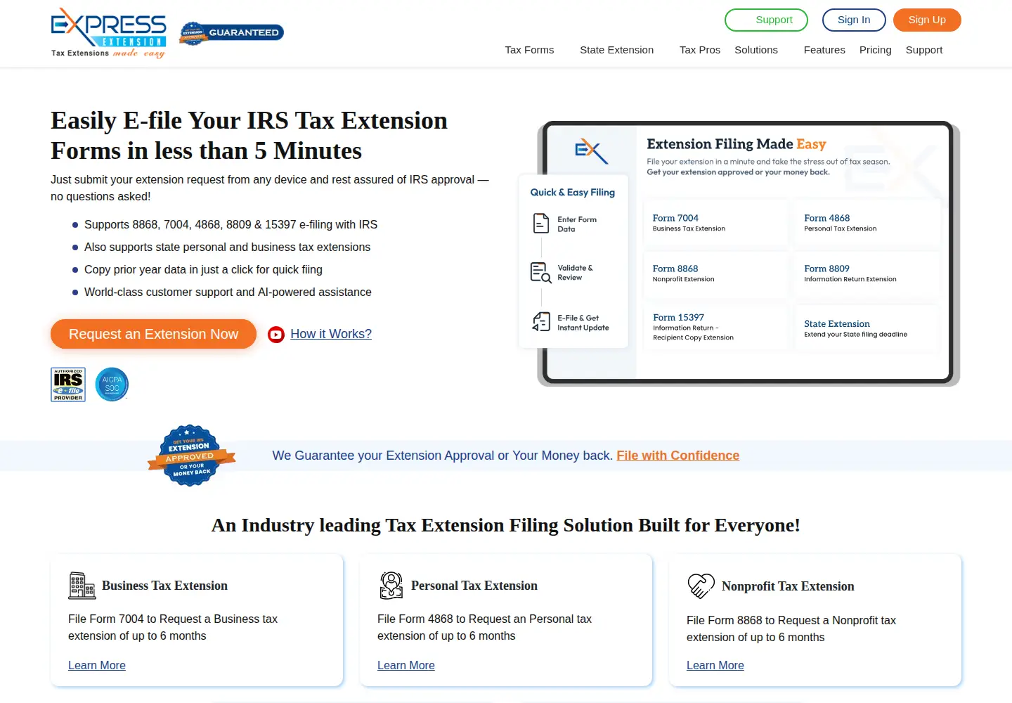 Screenshot of expressextension.com