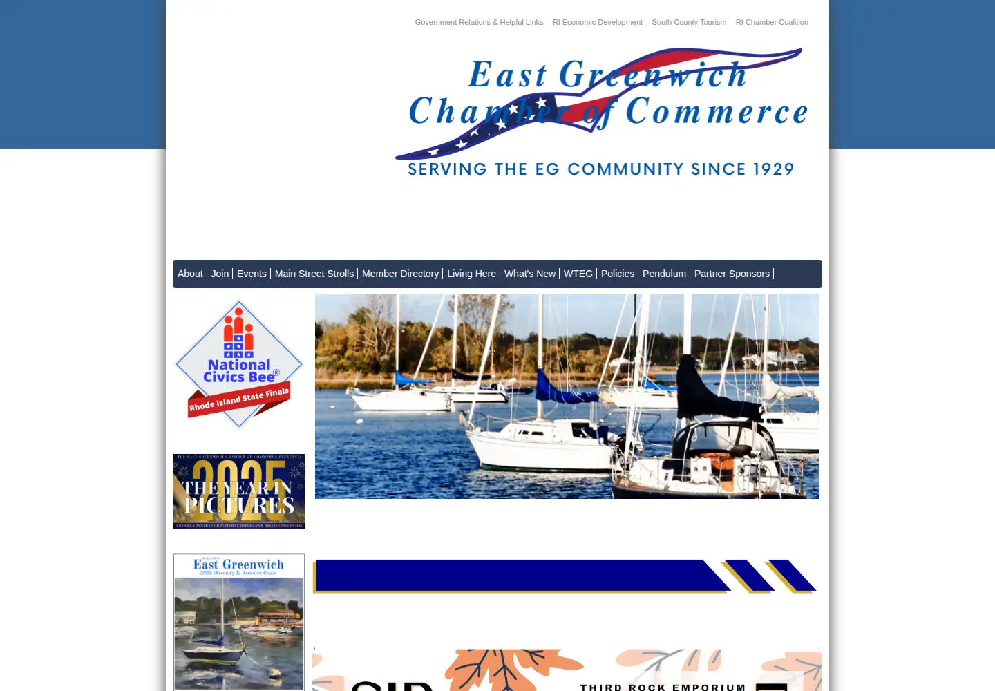 Screenshot of eastgreenwichchamber.com