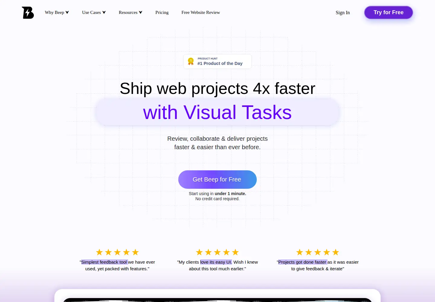 Screenshot of justbeepit.com