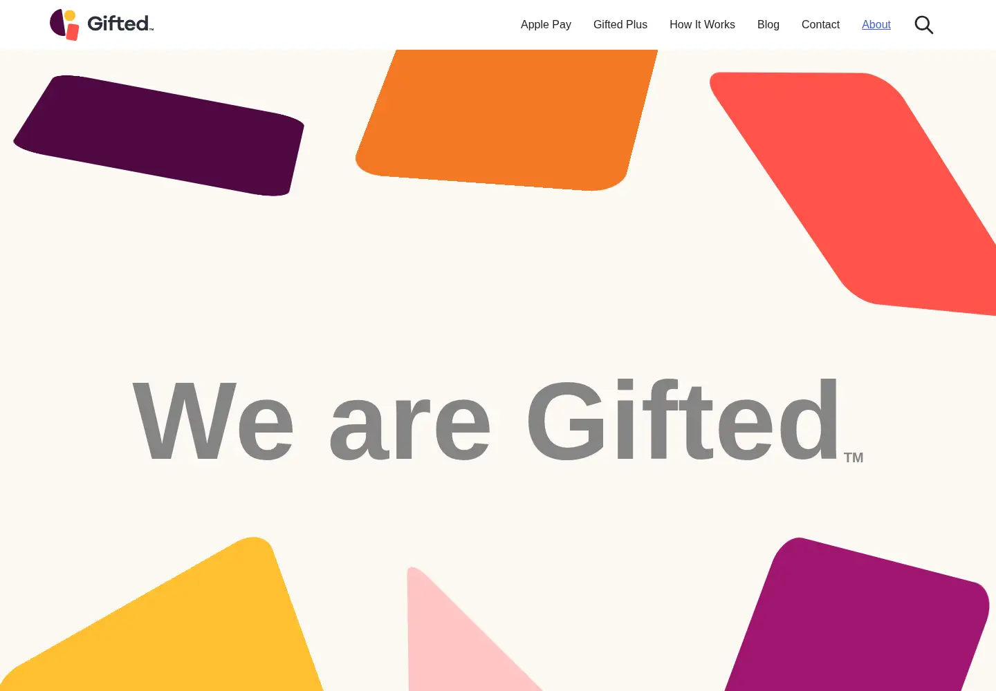 Captured homepage of getgifted.com in the current scan