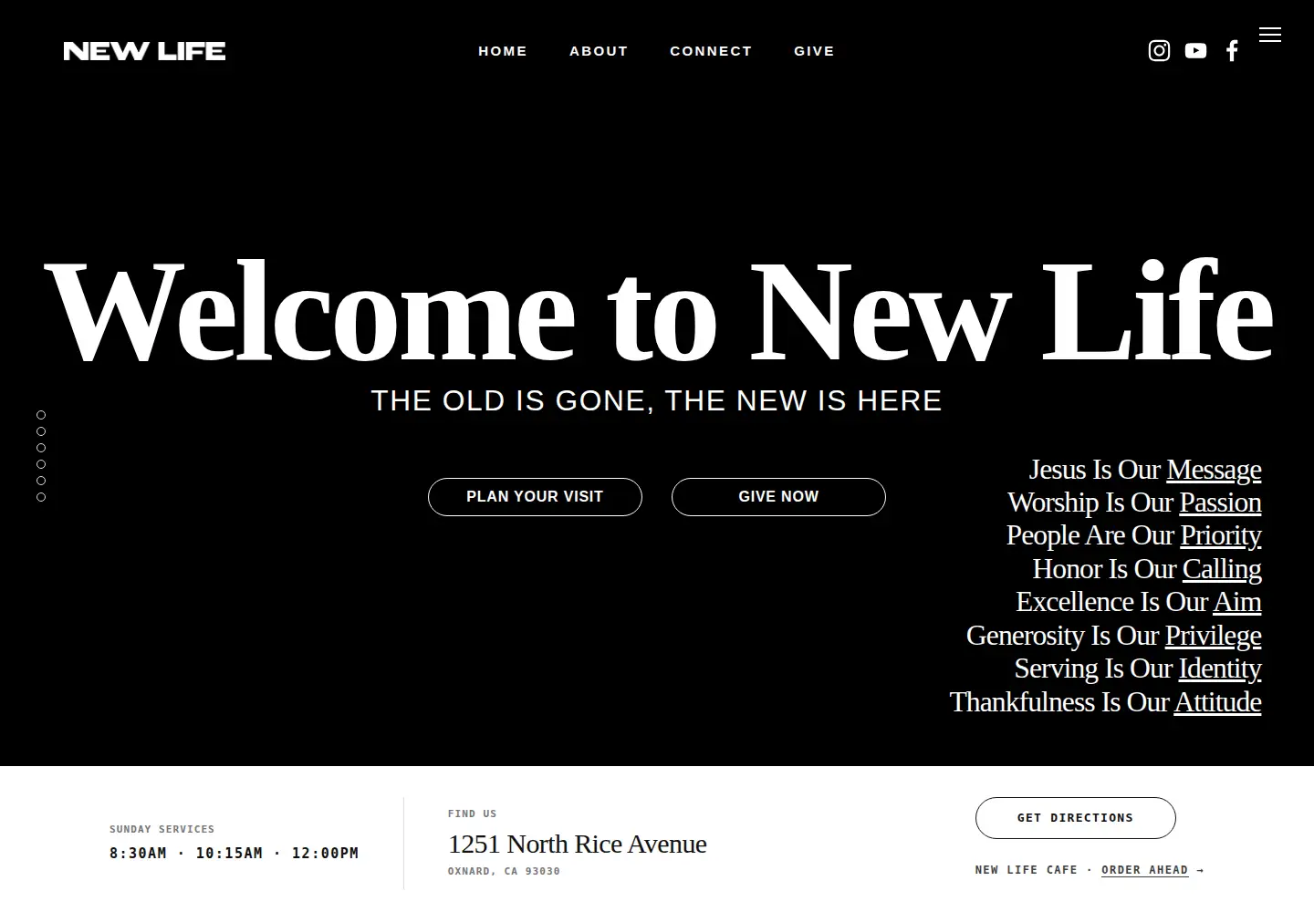 Captured homepage of newlifeoxnard.com in the current scan