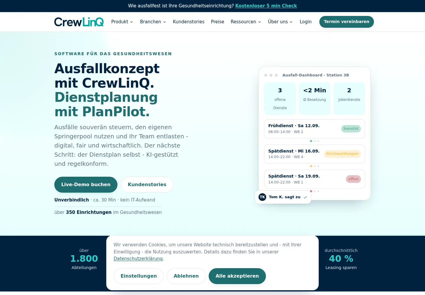 Screenshot of crewlinq.com