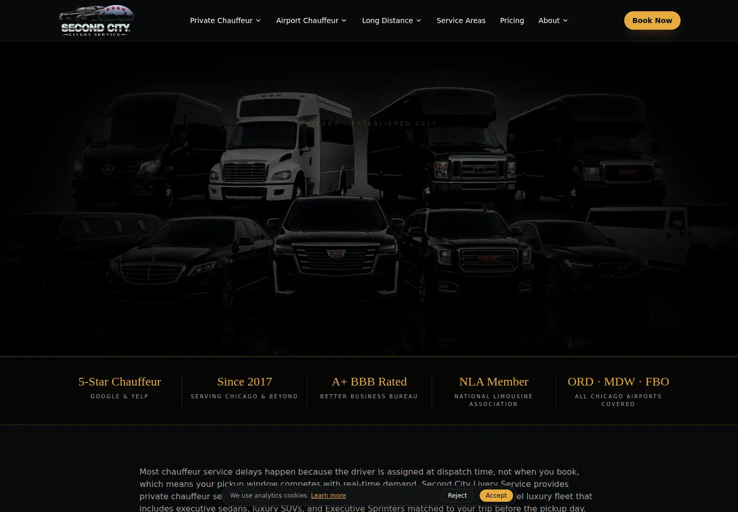 Captured homepage of secondcitylivery.com in the current scan