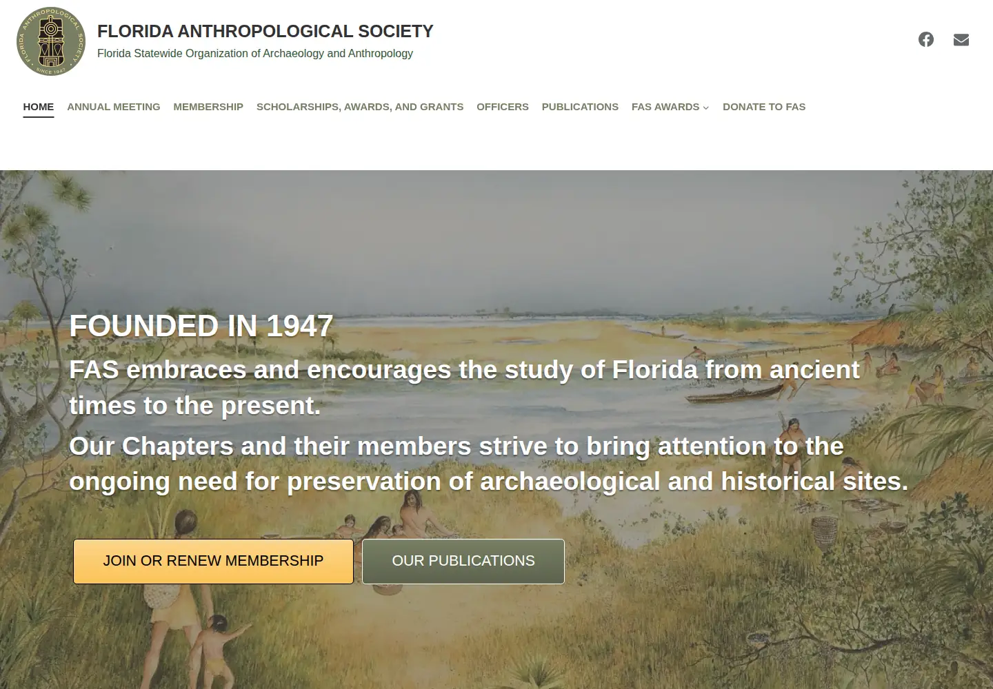 Captured homepage of fasweb.org in the current scan