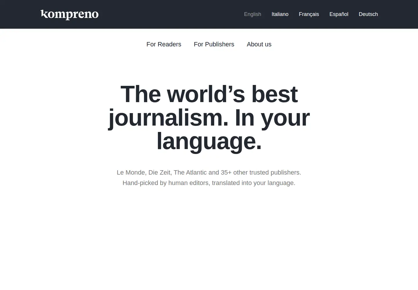 Screenshot of kompreno.eu
