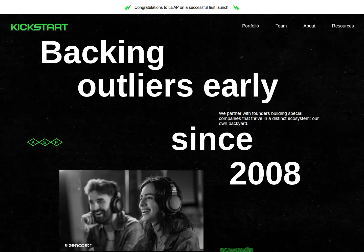 Screenshot of kickstart.com
