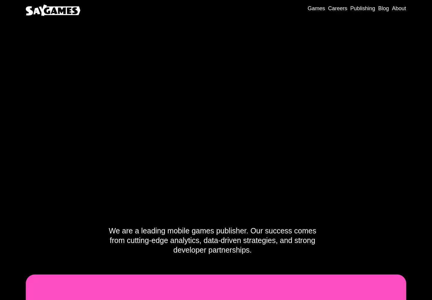 Captured homepage of saygames.by in the current scan