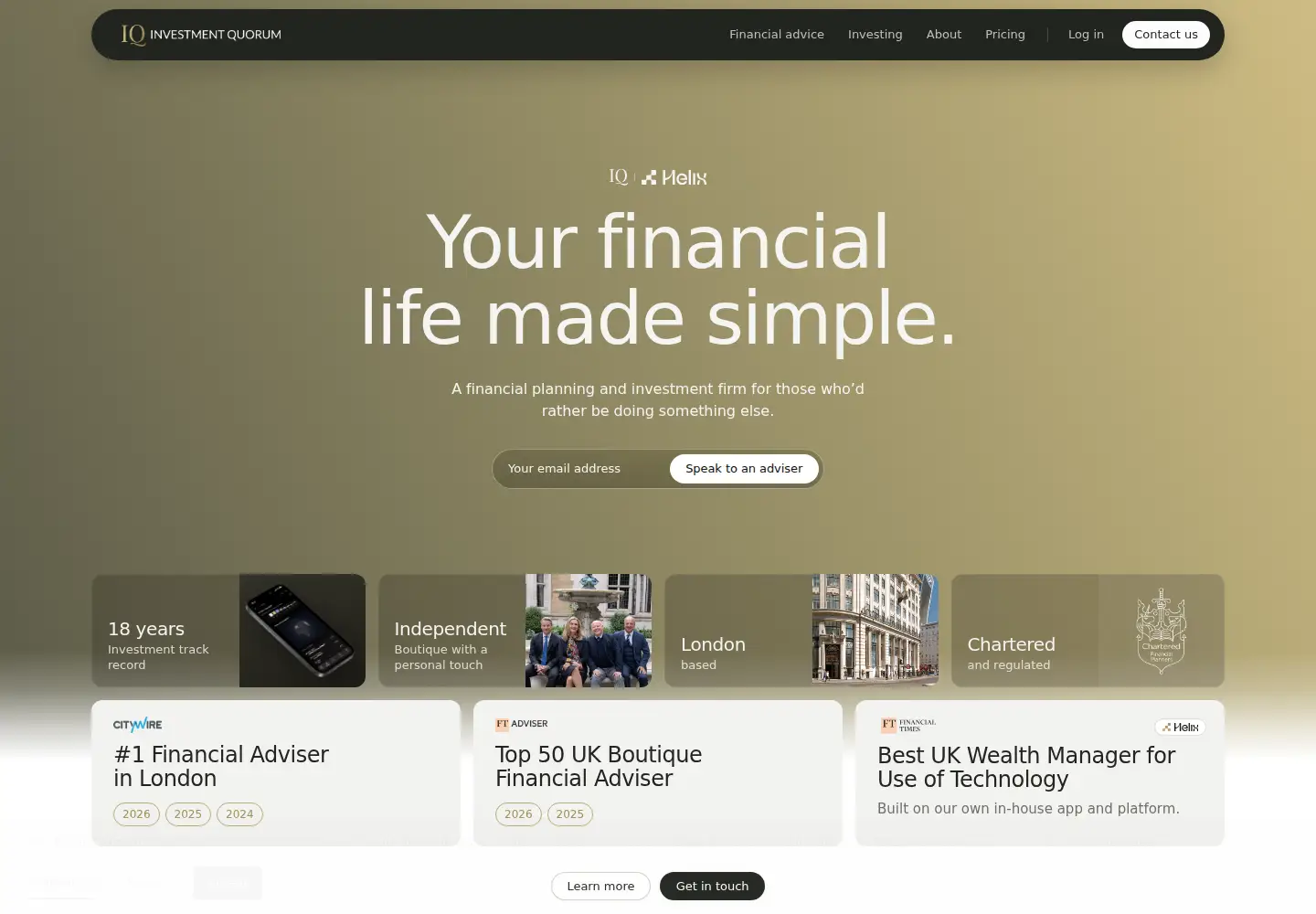 Screenshot of investmentquorum.com