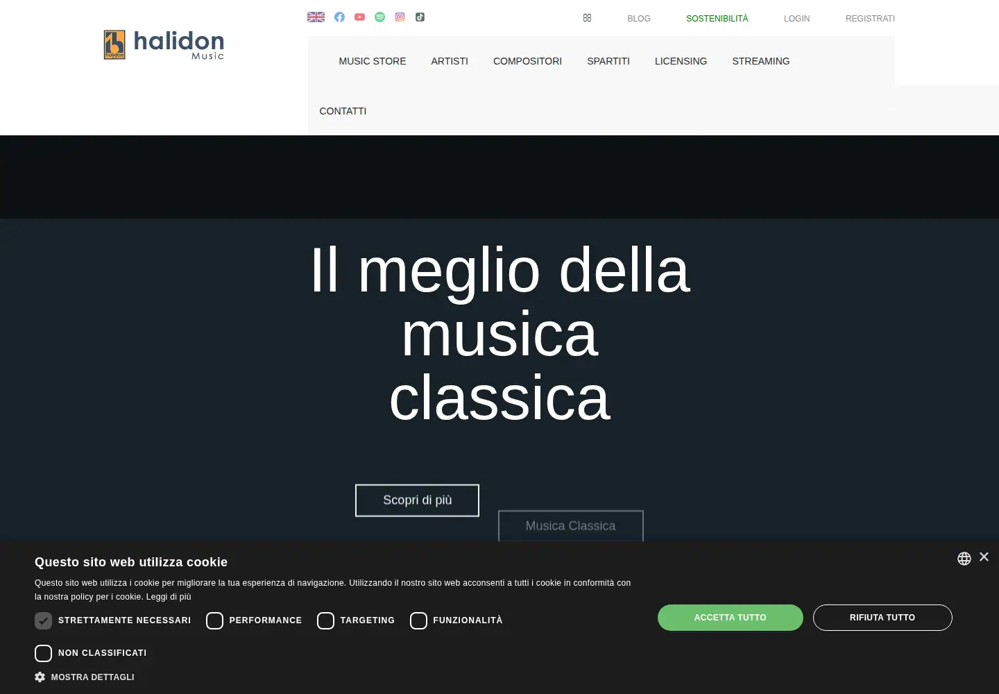 Captured homepage of halidonmusic.com in the current scan