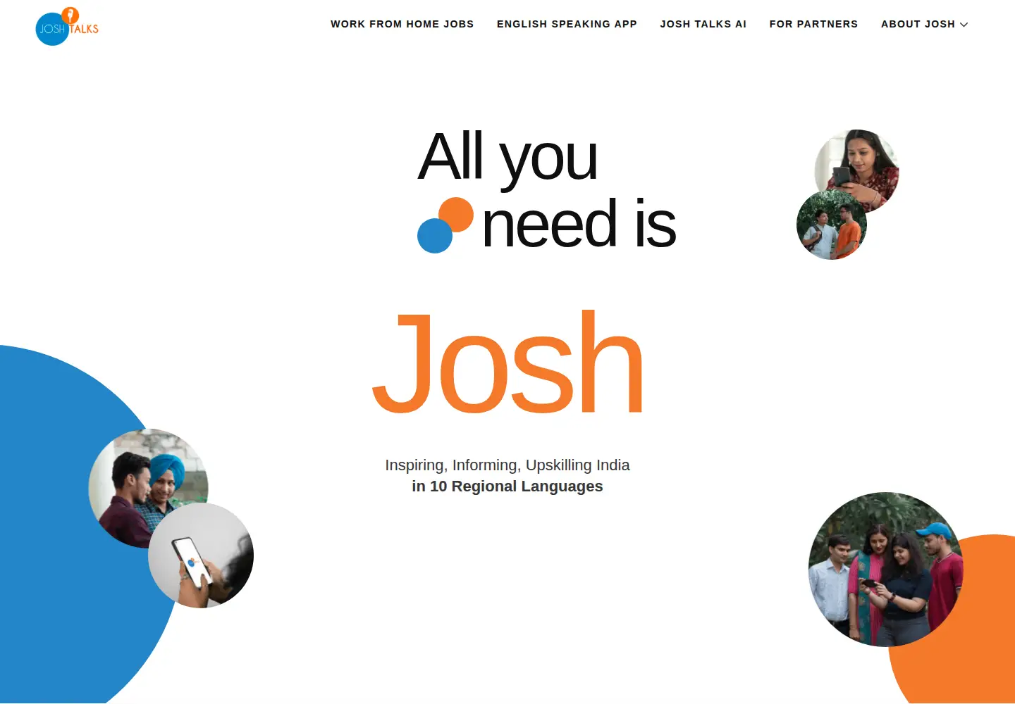 Captured homepage of joshtalks.com in the current scan