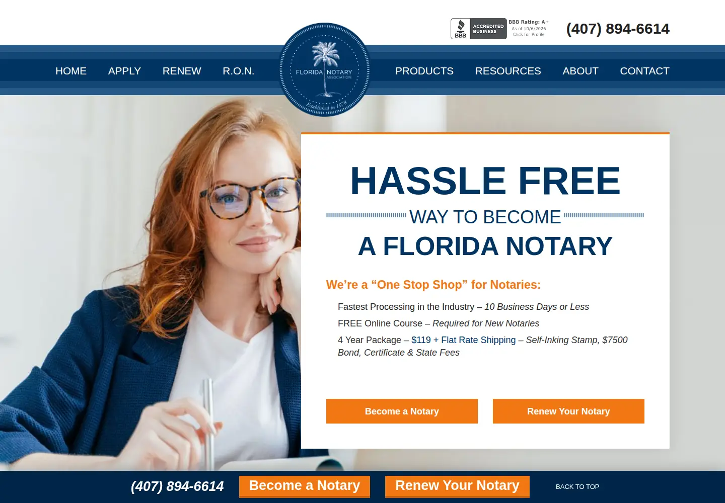 Screenshot of flnotary.com