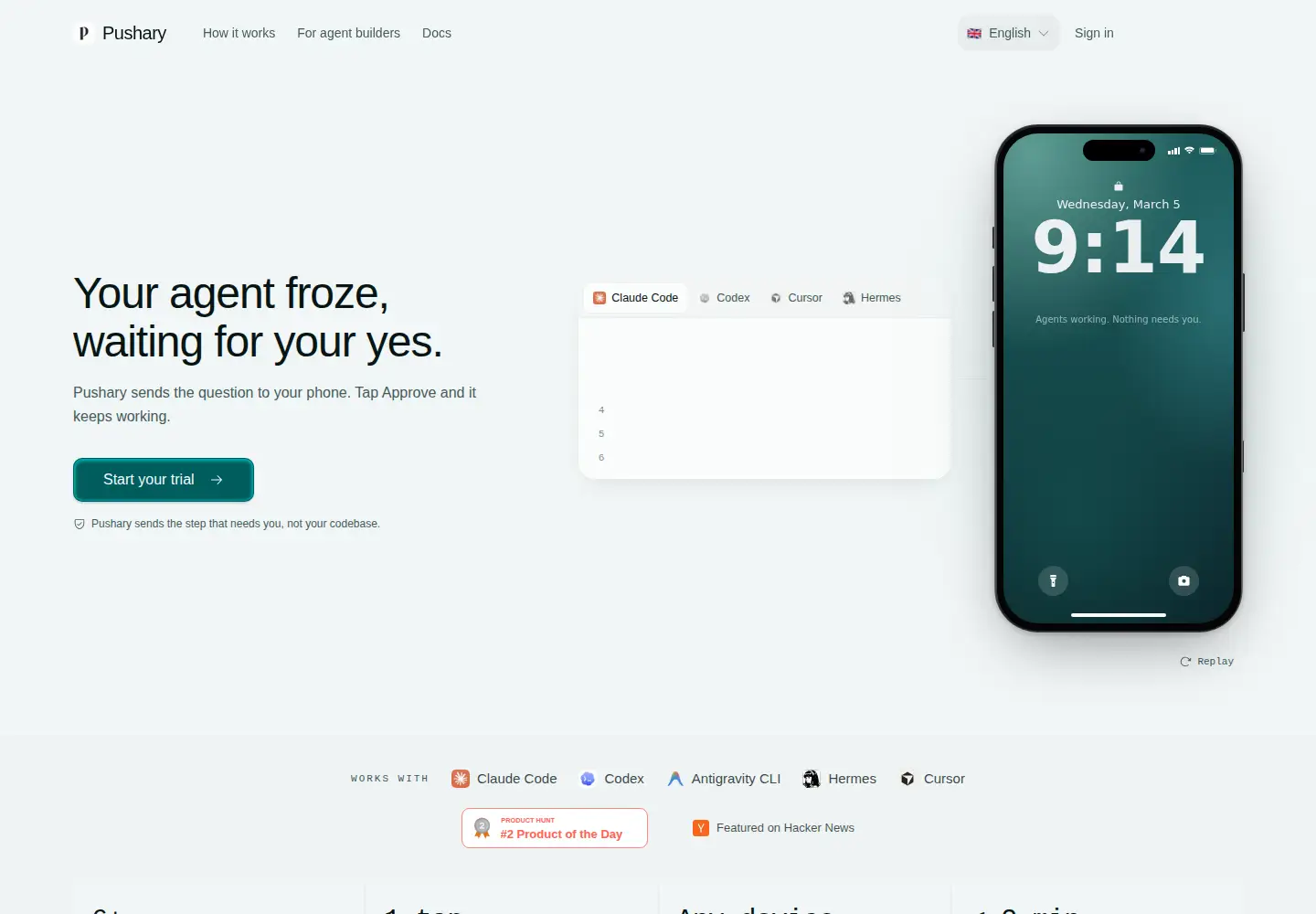 Screenshot of pushary.com