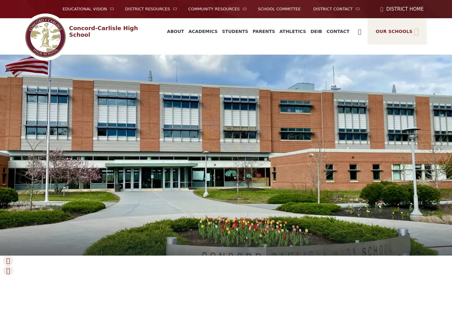 Captured homepage of concordcarlisle.org in the current scan