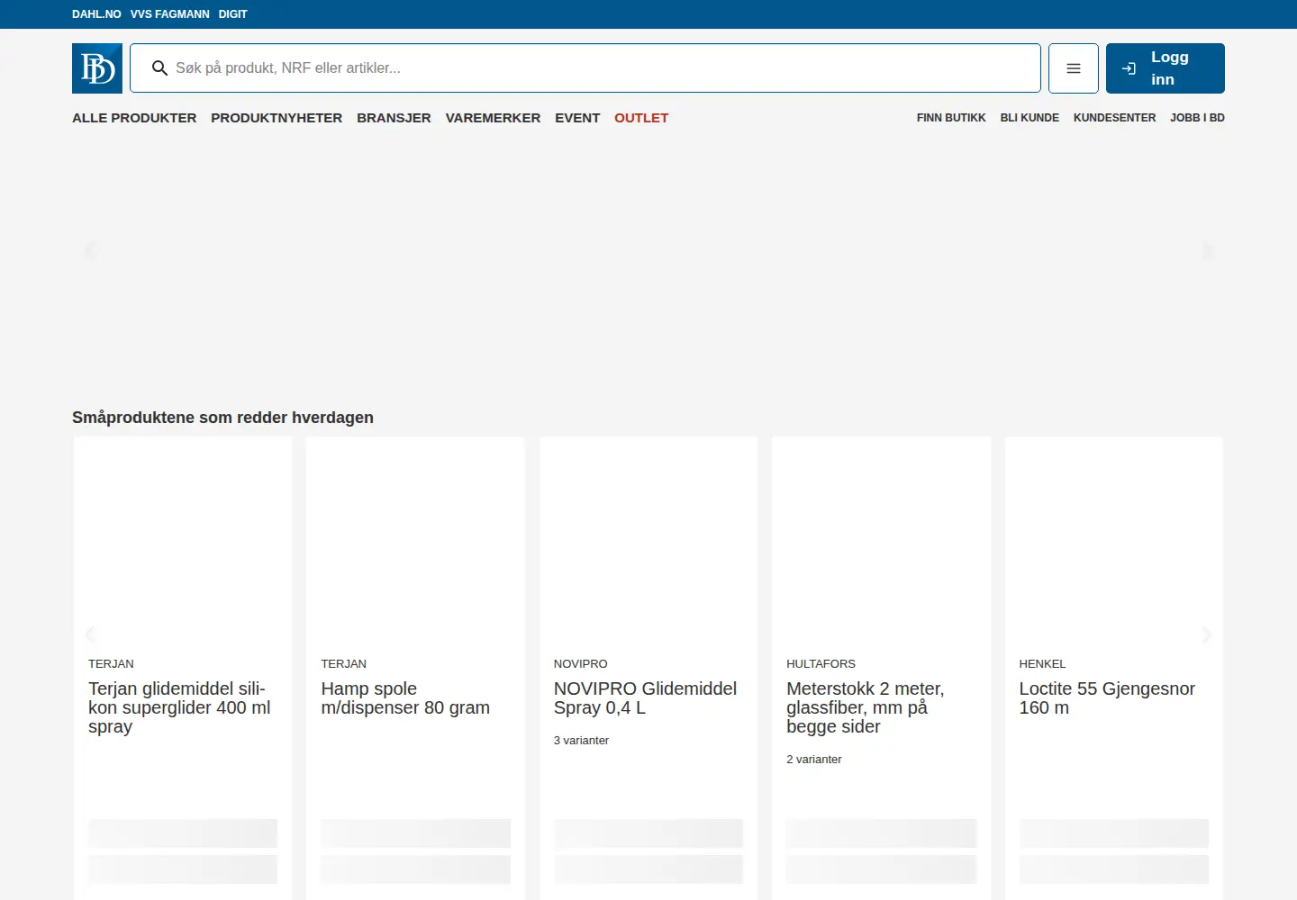 Screenshot of dahl.no