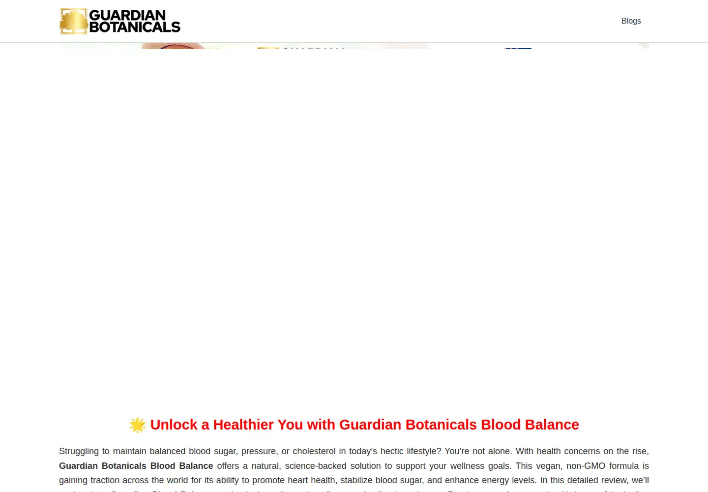 Screenshot of guardianbotanicalsbloods.com
