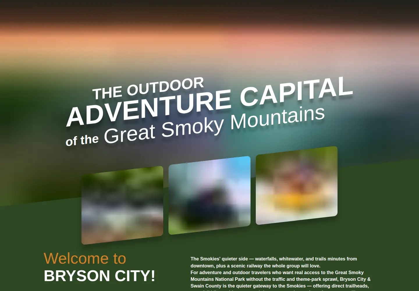 Screenshot of explorebrysoncity.com