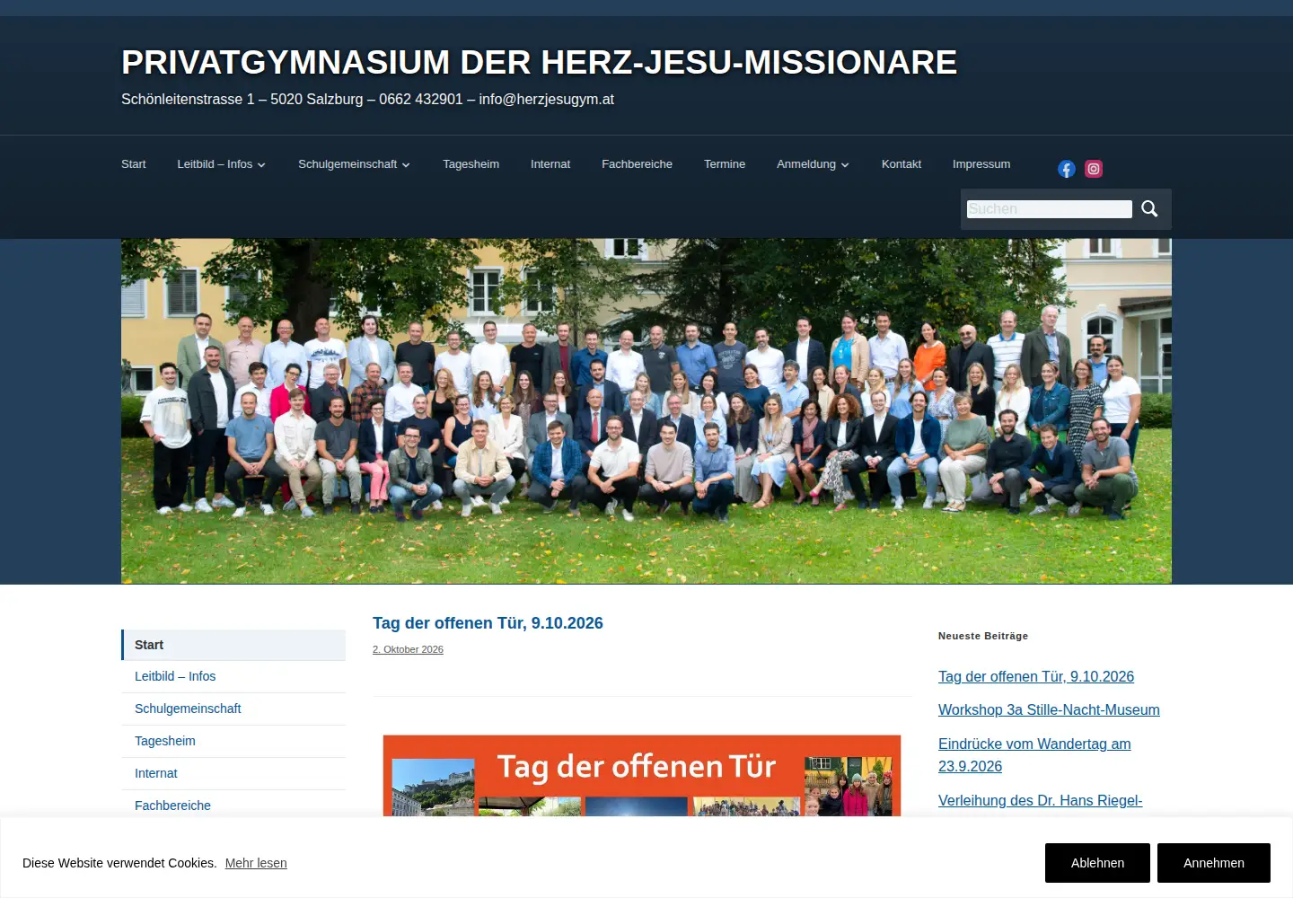 Screenshot of herzjesugym.com