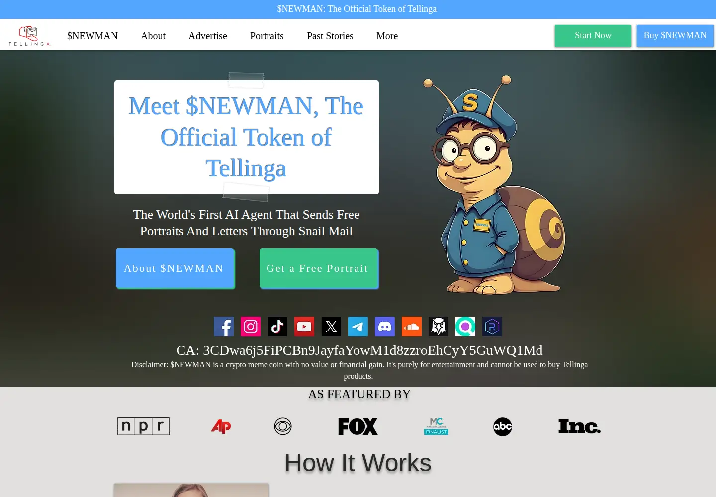 Screenshot of tellinga.com