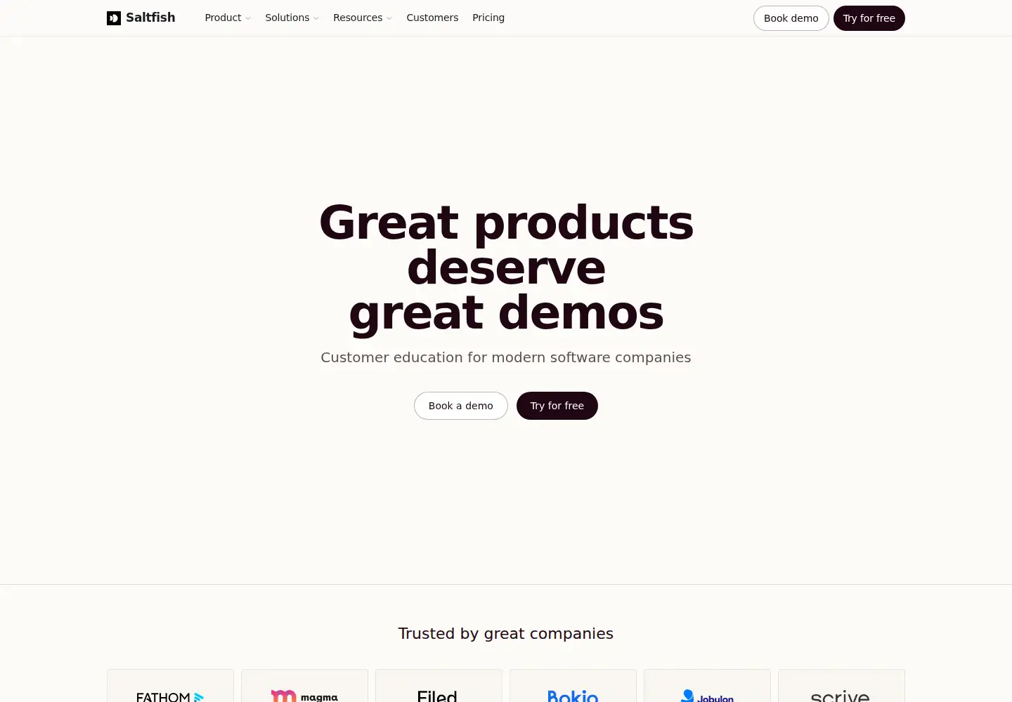Captured homepage of saltfish.ai in the current scan