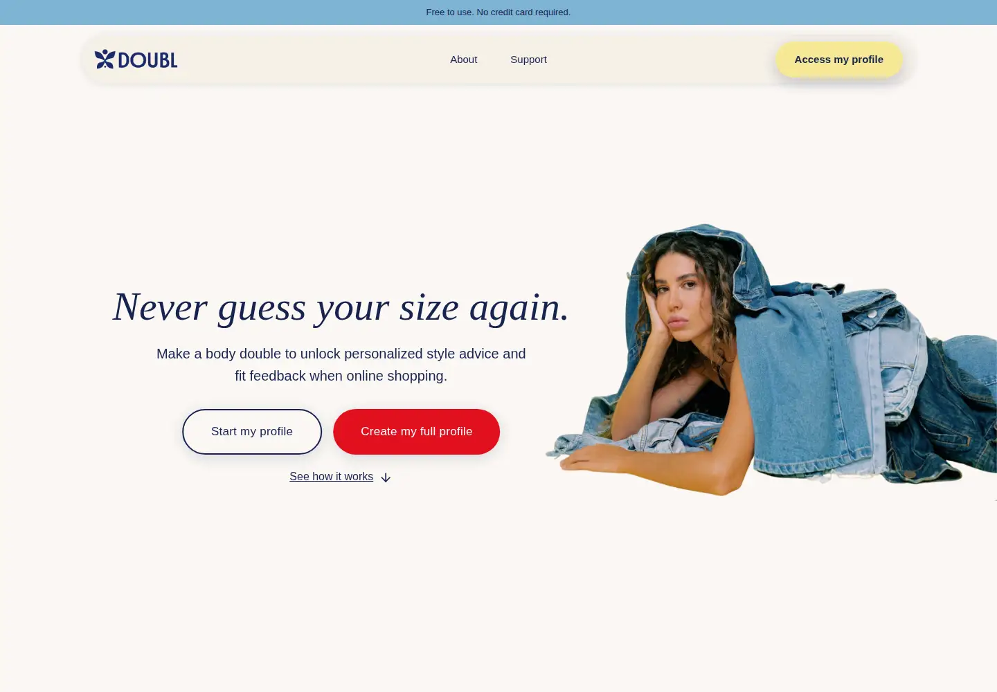 Captured homepage of mydoubl.com in the current scan