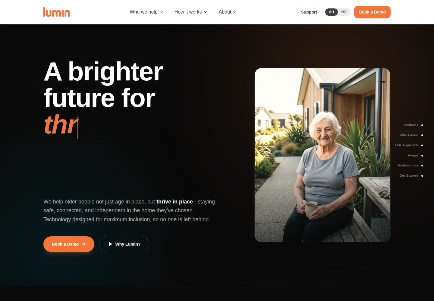 Screenshot of mylumin.org
