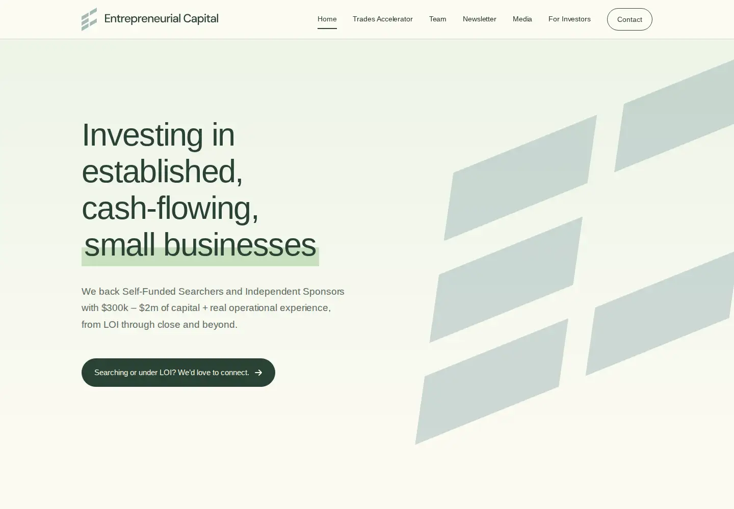 Screenshot of entrepreneurialcapital.com