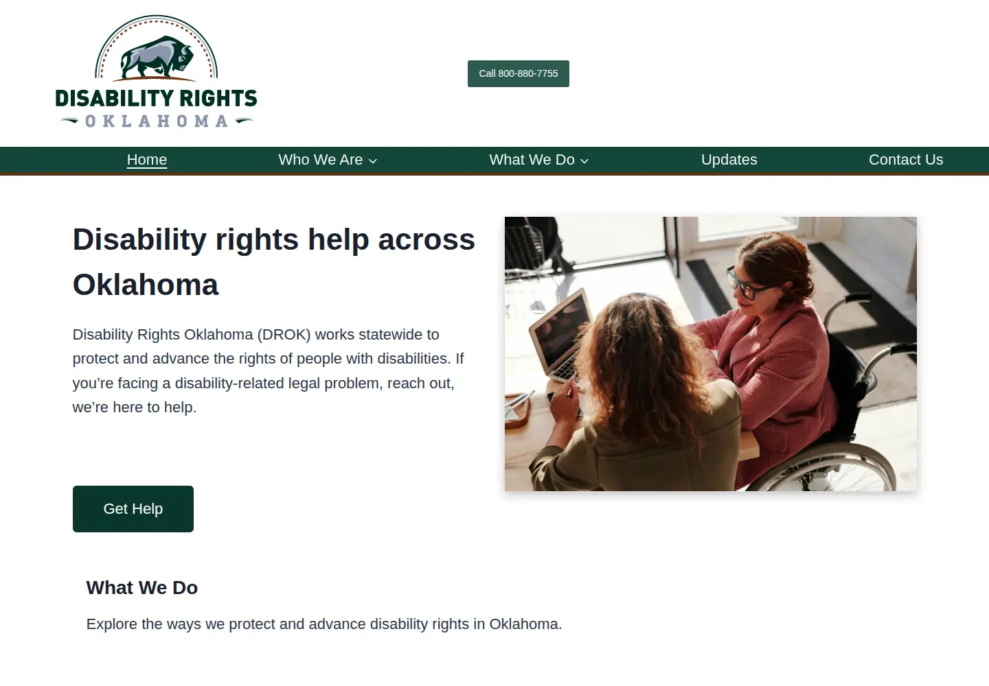 Captured homepage of okdlc.org in the current scan