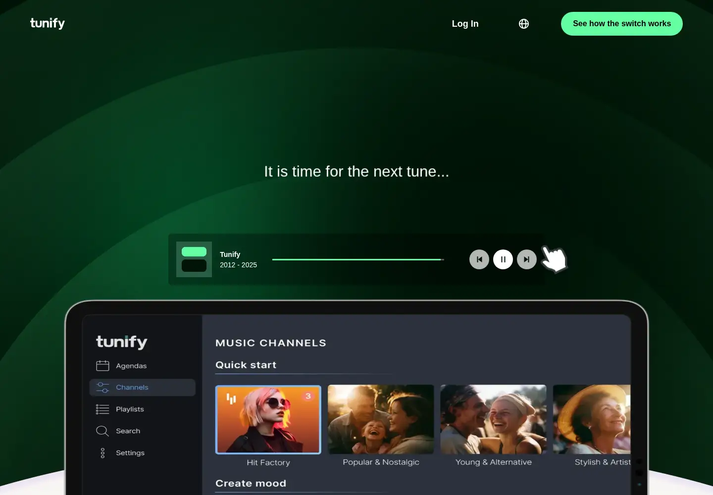 Screenshot of tunify.com