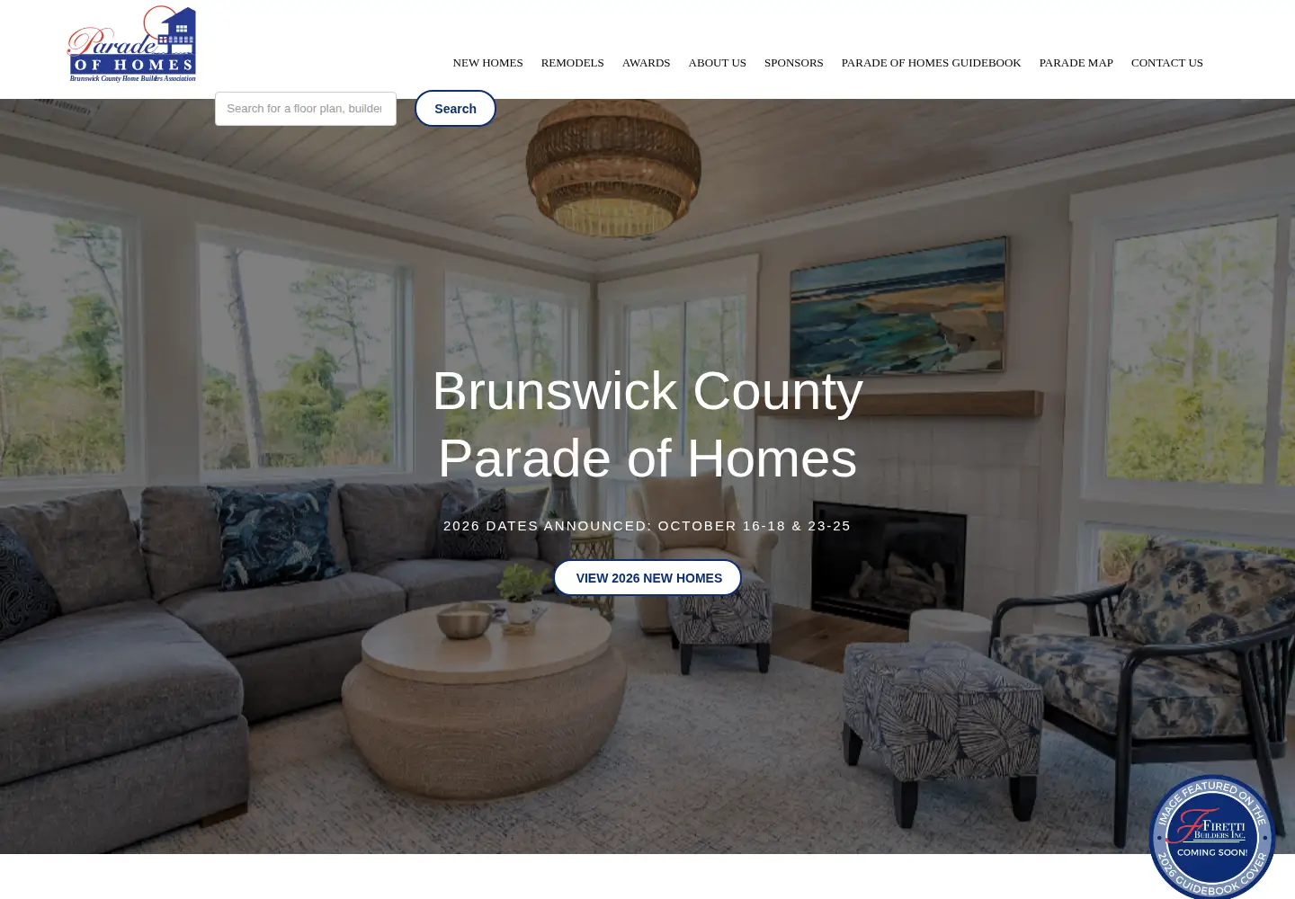 Screenshot of brunswickparadeofhomes.com