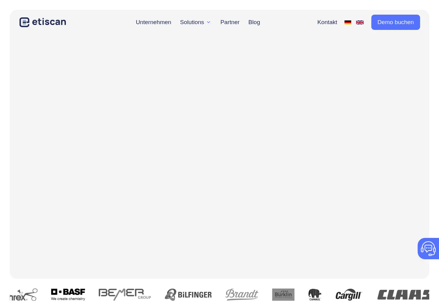Captured homepage of etiscan.de in the current scan