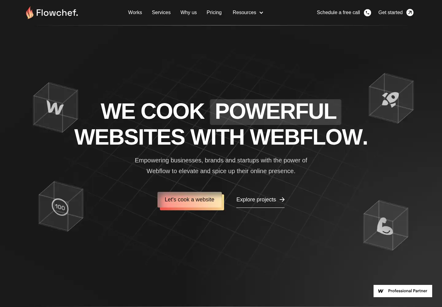 Captured homepage of flowchef.co in the current scan