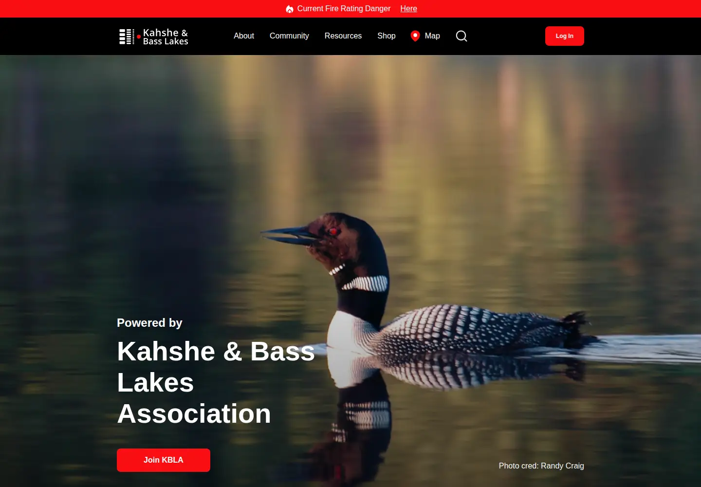 Screenshot of kahshebasslakes.com