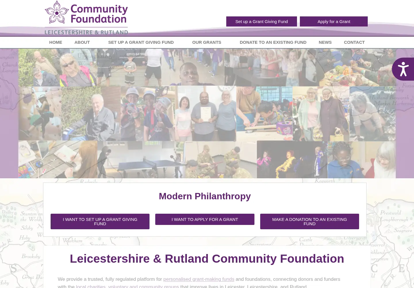 Screenshot of llrcommunityfoundation.org.uk